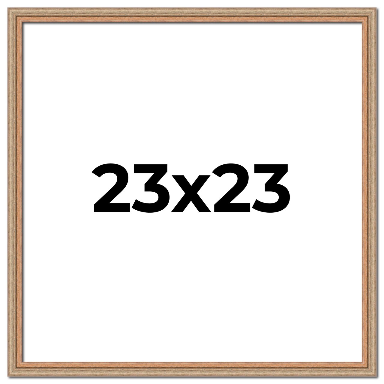 Square Deco Brown Picture Frame - UV Acrylic, Foam Board Backing, Hanging Hardware